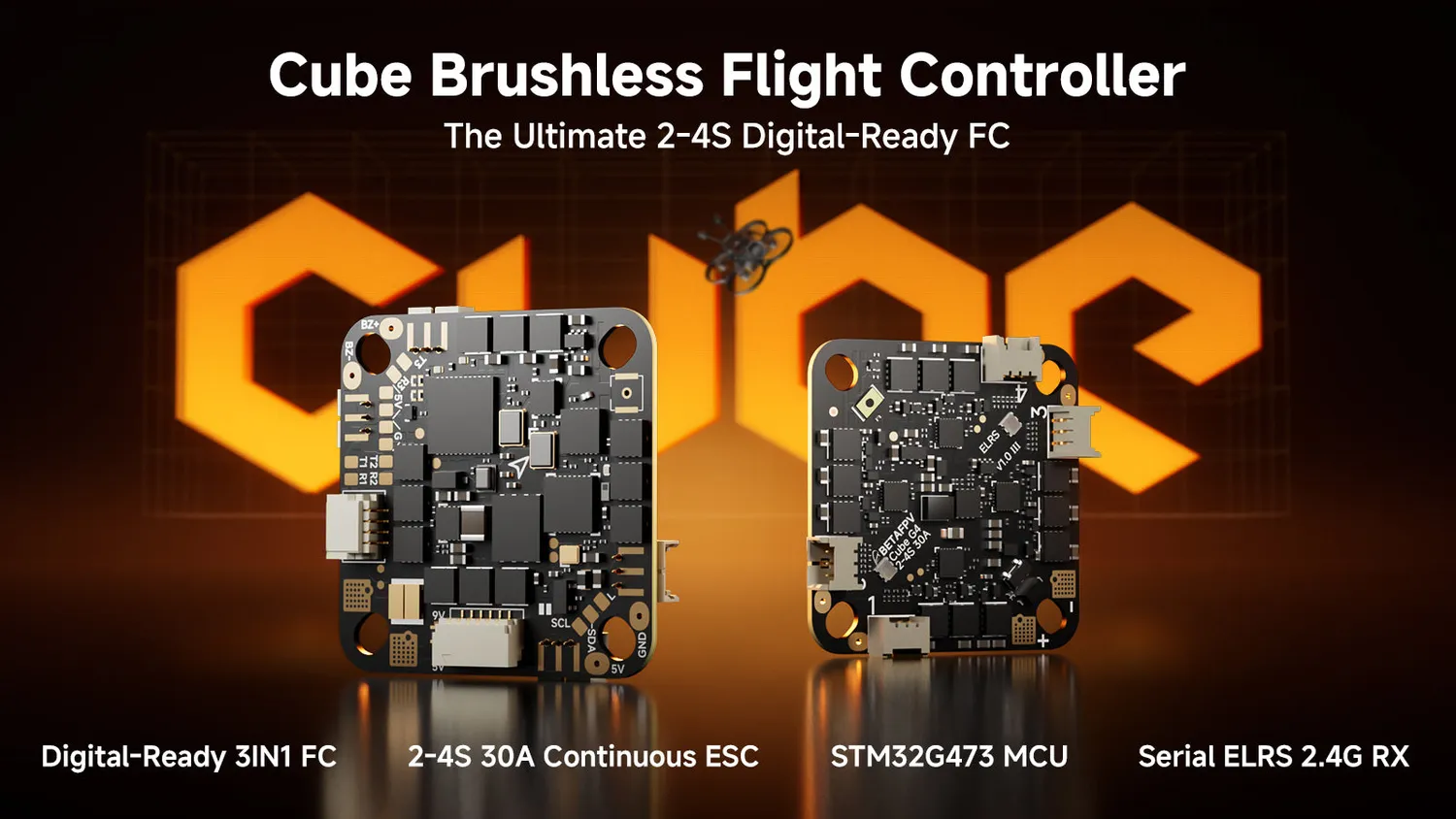 BetaFPV Cube contrôleur vol brushless 2-4S 30A ELRS