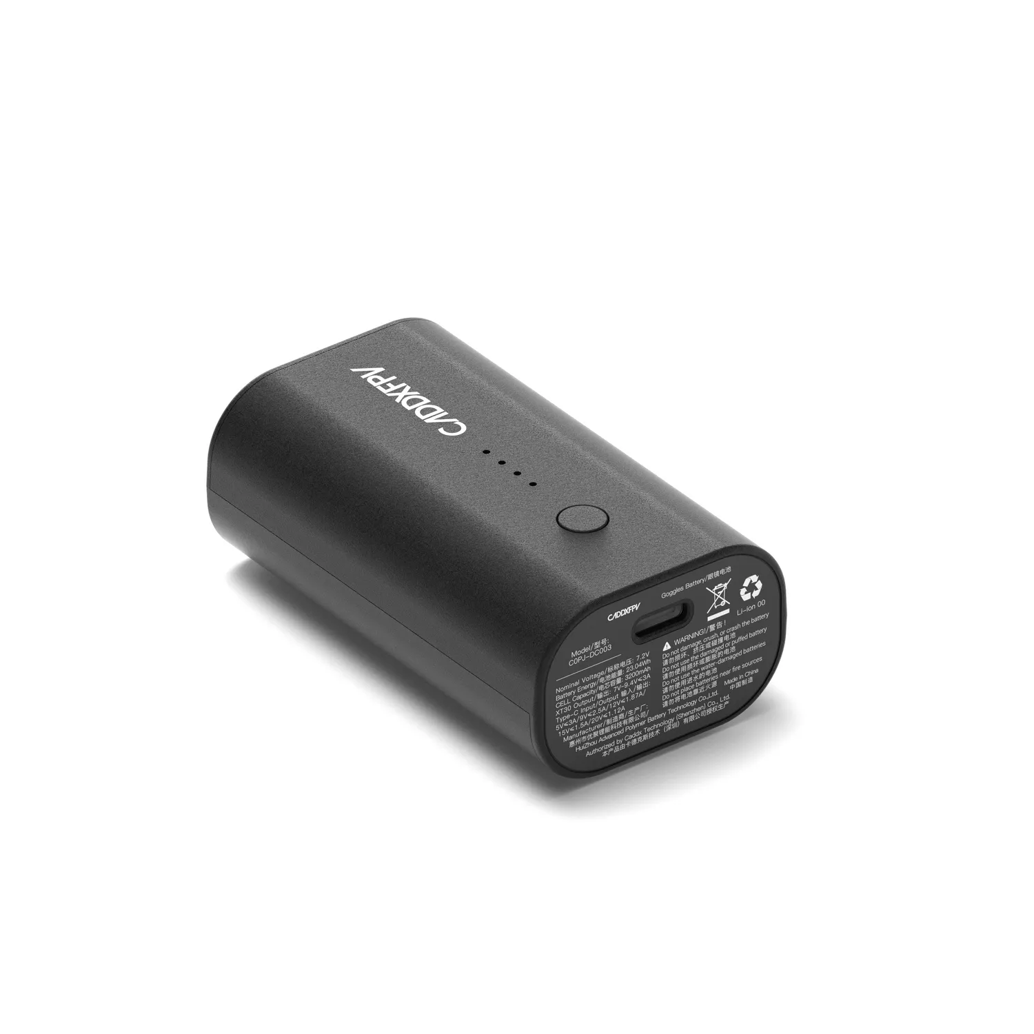 CaddxFPV batterie lunettes 3200mAh XT30 Type-C 23Wh