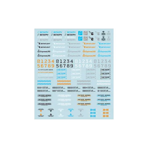 BetaFPV Waterslide Decals autocollants drone fluorescent