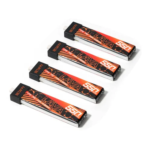 BetaFPV LAVA 1S 550mAh 75C batterie BT2.0 lot 4