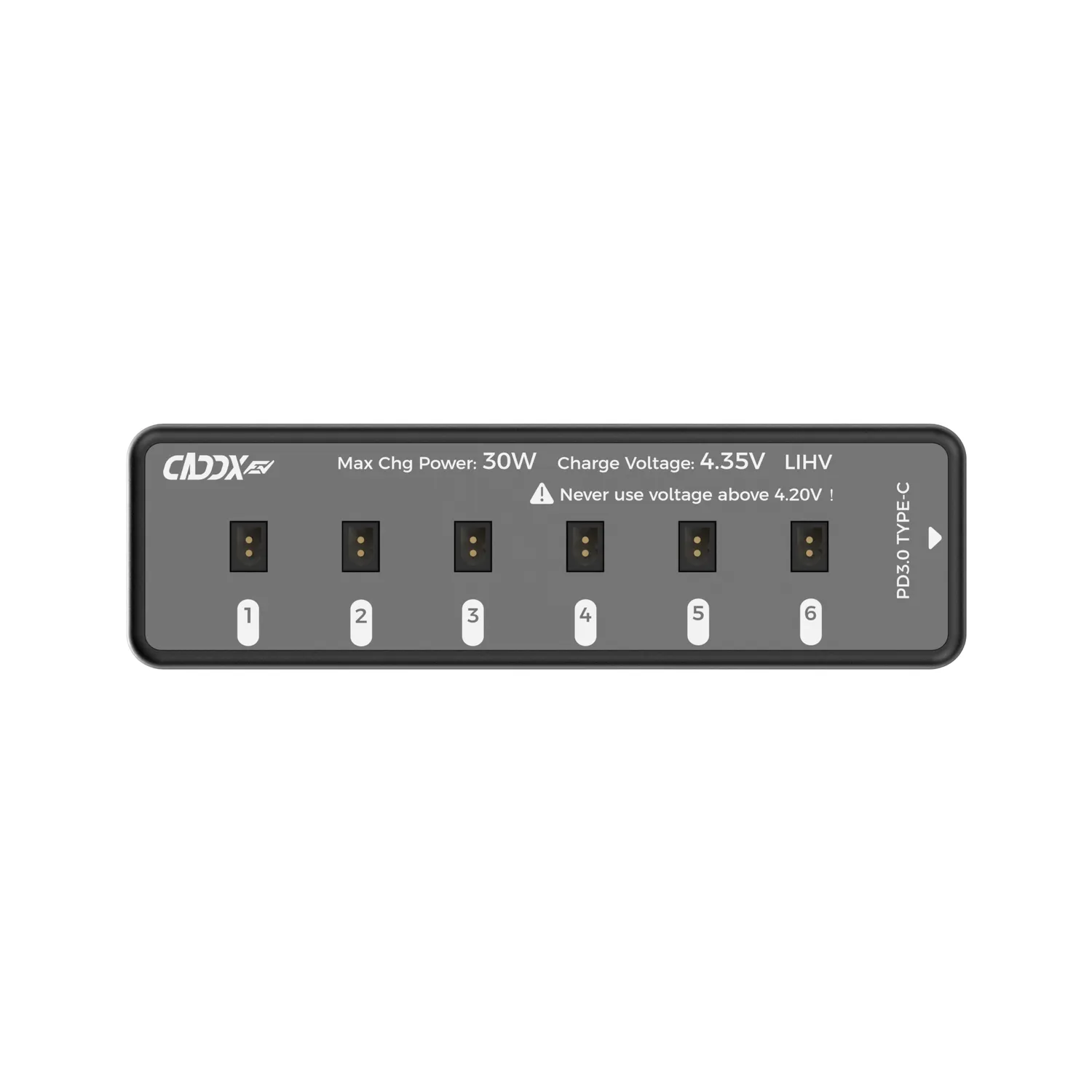 CaddxFPV Curve Micro 16 chargeur batterie LiHV 6 voies