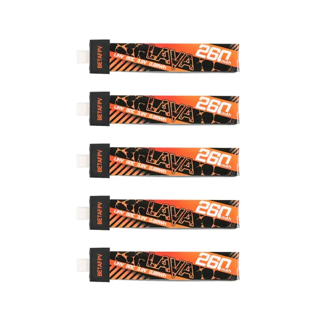 BetaFPV LAVA 1S 260mAh 80C Battery batterie LiHV 5 pièces