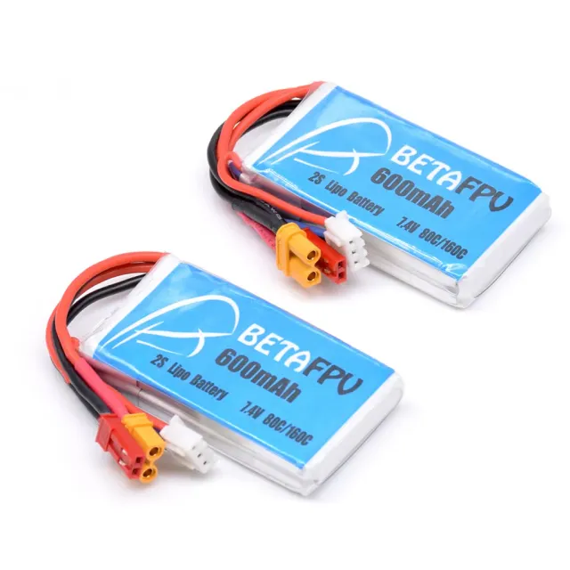 BetaFPV batterie LiPo 2S 600mAh XT30 lot de 2