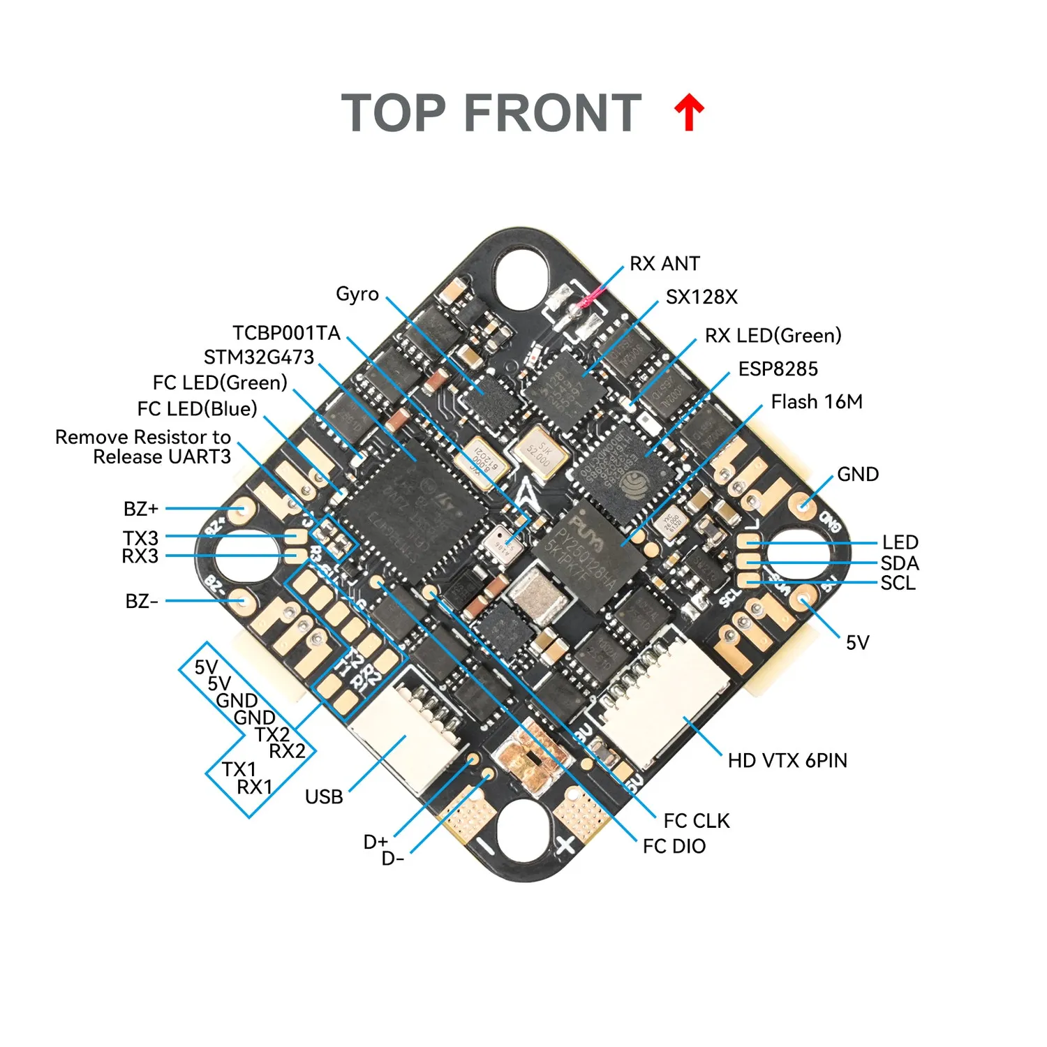 BetaFPV Cube contrôleur vol brushless 2-4S 30A ELRS
