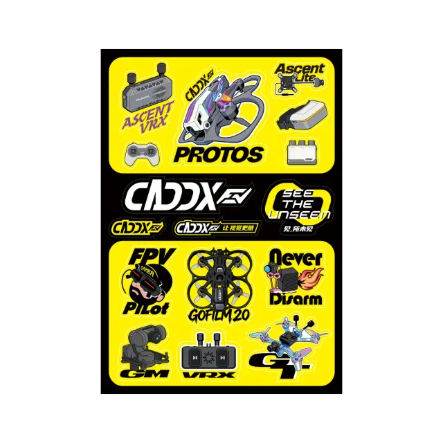 CaddxFPV sticker autocollant custom