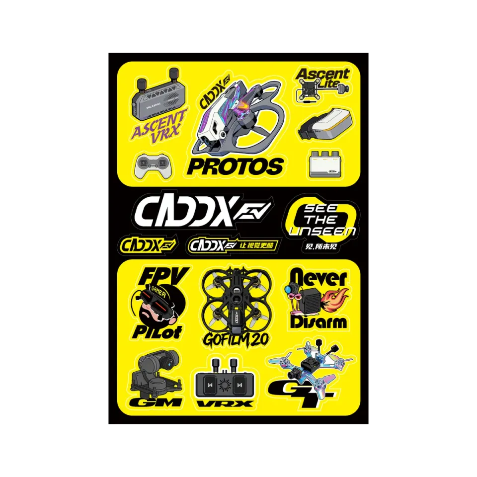 CaddxFPV sticker autocollant custom