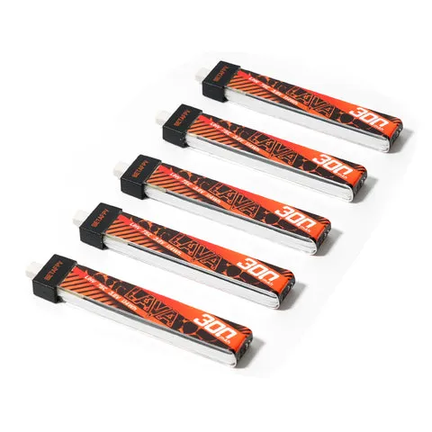 BetaFPV LAVA 1S batterie LiHV 300 mAh 75C BT2.0 5 pièces