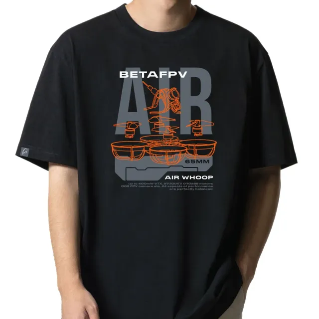 BetaFPV T-shirt coton imprimé manches courtes unisexe