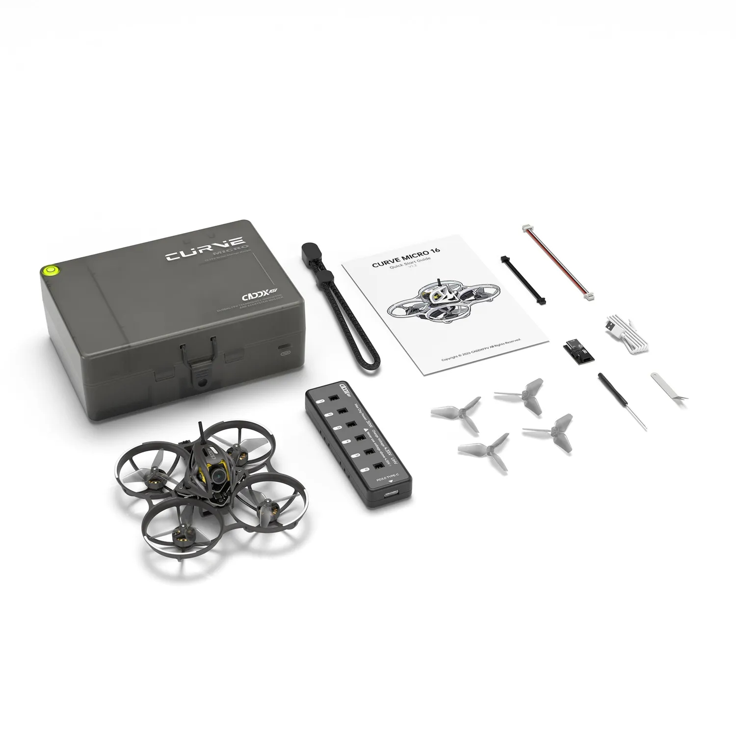 CaddxFPV Curve Micro 16 drone tiny whoop 1080p 48 g
